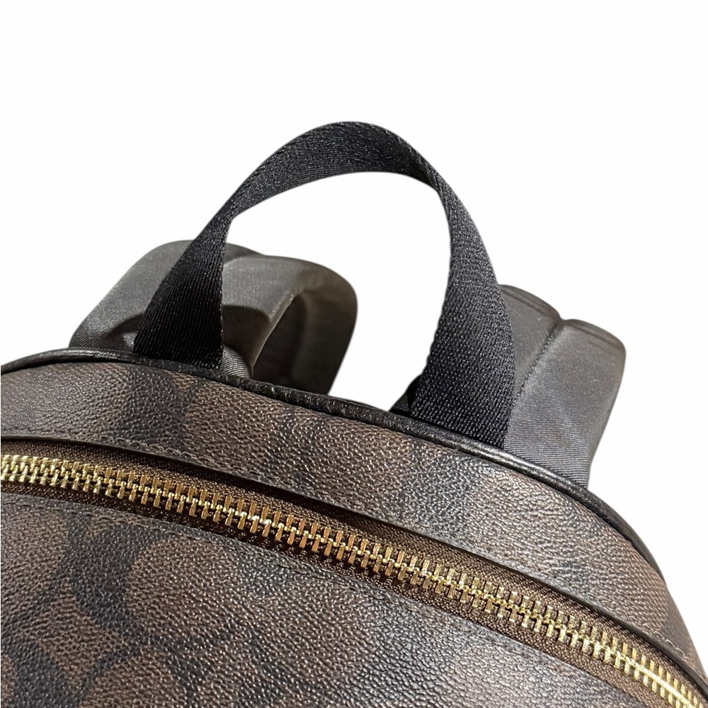 Coach Court Backpack Black Brown Signature Canvas 5671 - Picture 10 of 15